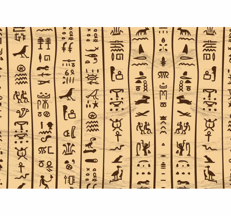 Papier peint salon Hiéroglyphes égyptiens - TenStickers