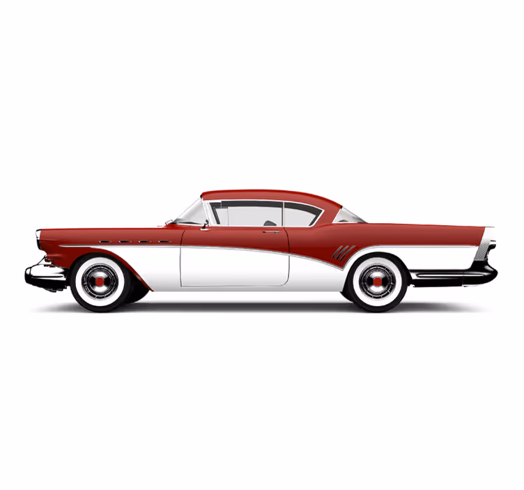 Tapisserie véhicules profil de voiture classique - TenStickers