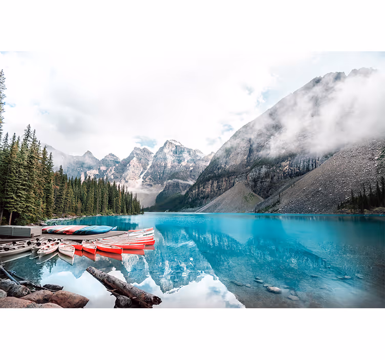 Papier peint mural lac Parc national moraine lac canada - TenStickers