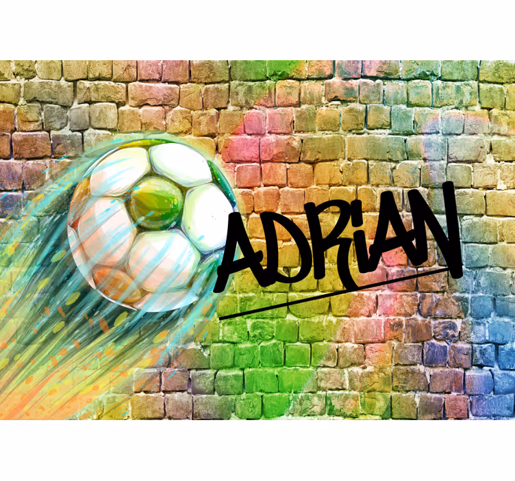 Tapisserie véhicules en mouvement de ballon de foot - TenStickers