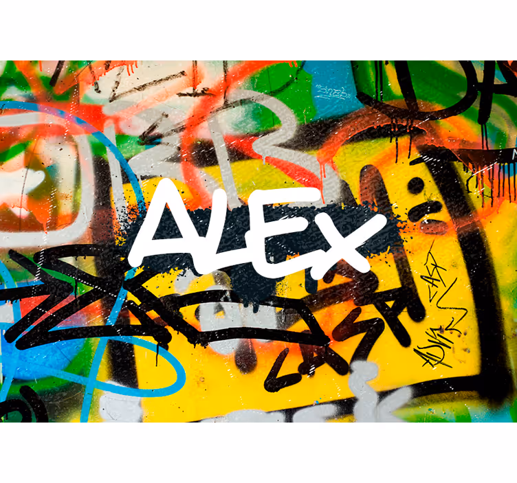 Tapisserie graffiti spray urbain personnalisable - TenStickers