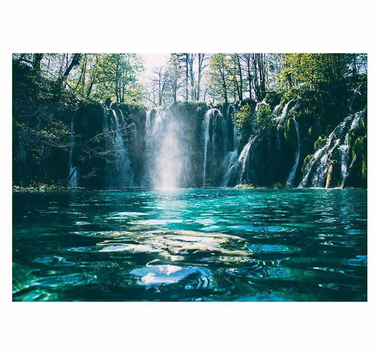 Tapisserie cascade vue de cascade vibrante - TenStickers