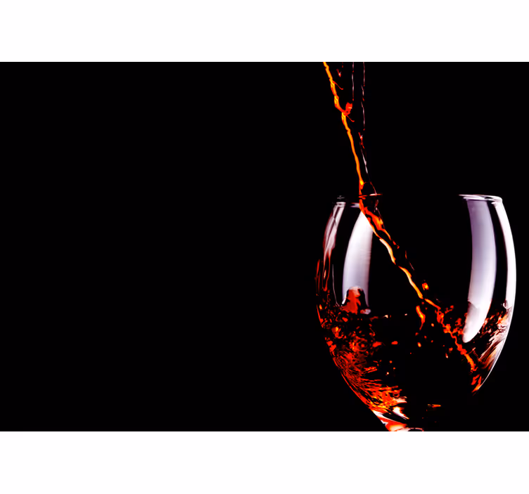 Papier peint 3D Verre de remplissage de vin rouge - TenStickers