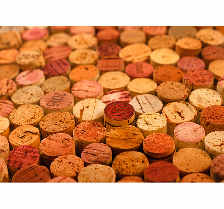 Papier peint 3D Bouchons de vin colorés - TenStickers