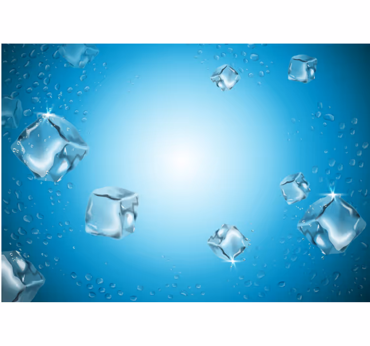 Tapisserie textures et motifs glaçons et eau - TenStickers