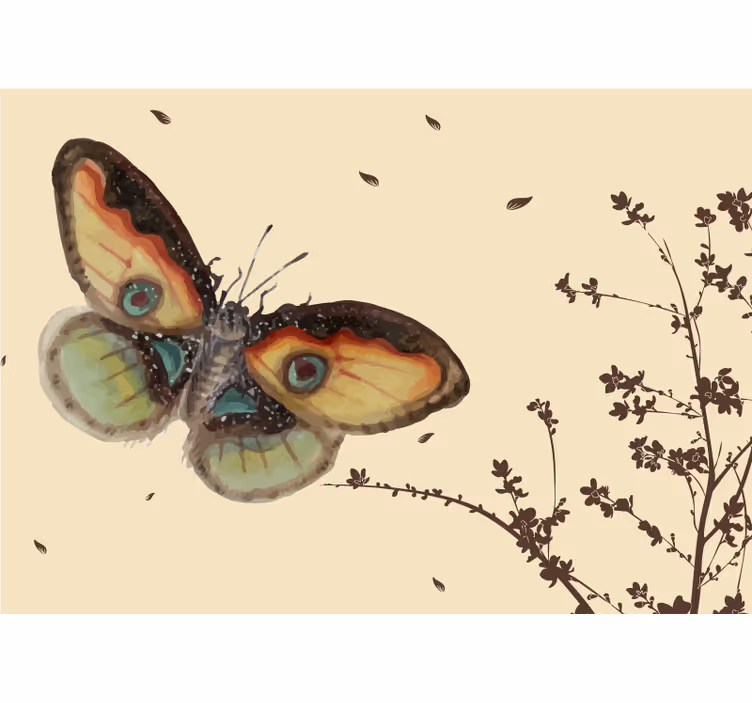 Tapisserie murale animaux grand affichage de papillons - TenStickers