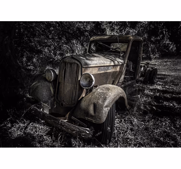 Tapisserie véhicules camion vintage rouillé - TenStickers