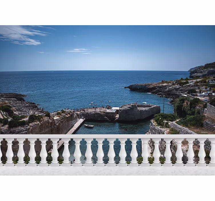 Tapisserie murale paysage vue paisible sur la mer - TenStickers