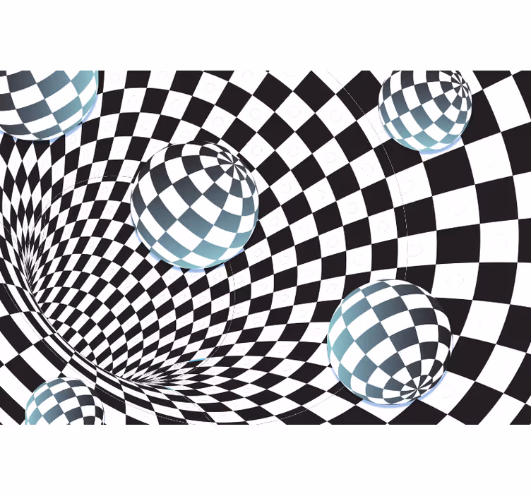 s Trompe l'Œil Illusion monde cubique - TenStickers