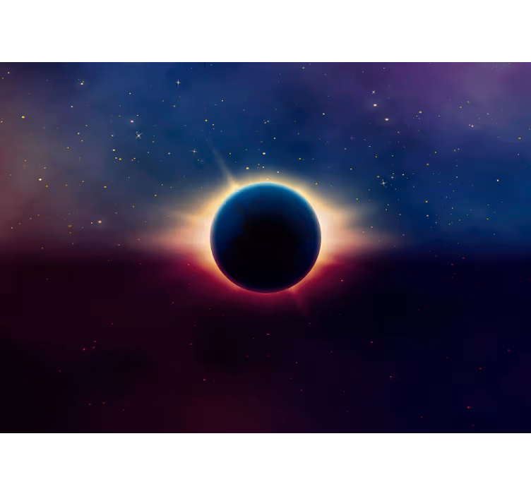 Tapisserie espace présence d'éclipse - TenStickers
