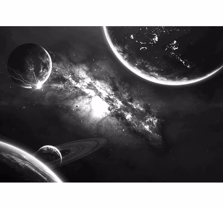 Tapisserie espace exploration des galaxies - TenStickers