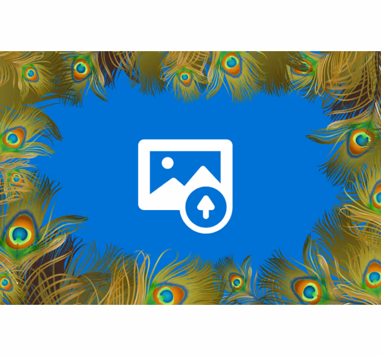 Photo murale Plumes de paon personnalisable - TenStickers