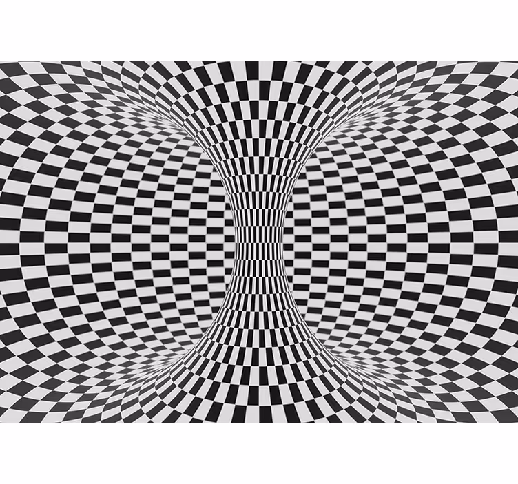 Papier peint 3D 3d tunnel noir et blanc - TenStickers