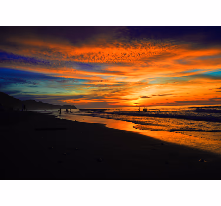 Tapisserie murale paysage coucher de soleil serein - TenStickers