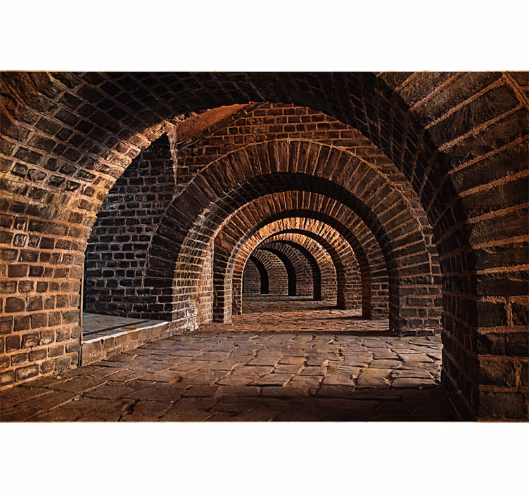 Papier peint 3D Tunnel polonais - TenStickers
