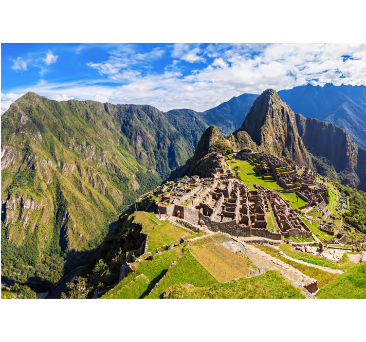 Tapisserie ville vue sur le machu picchu - TenStickers