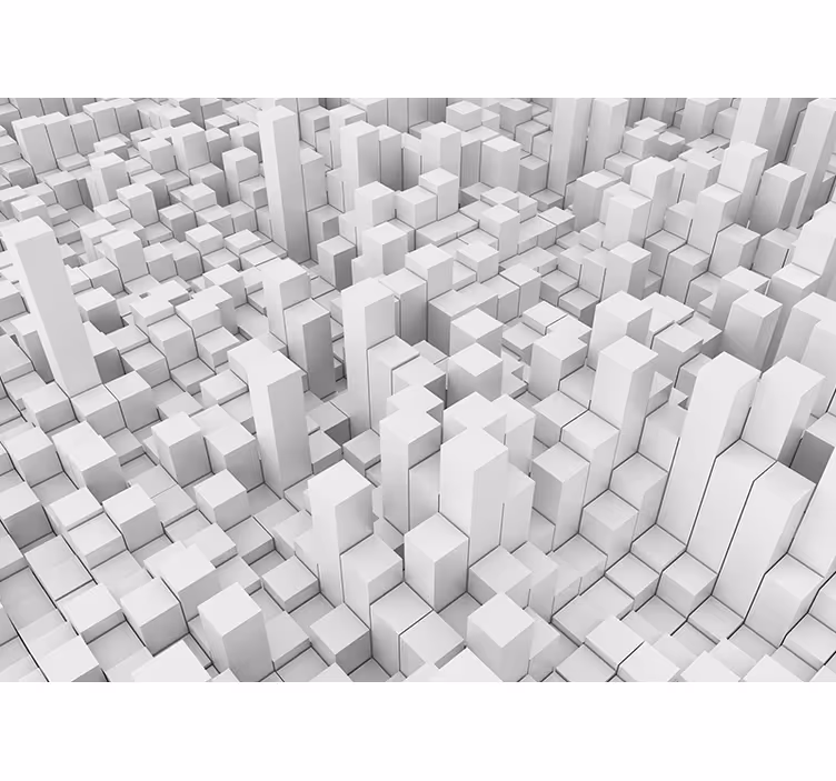 Tapisserie murale abstraite structures mono géométriques - TenStickers