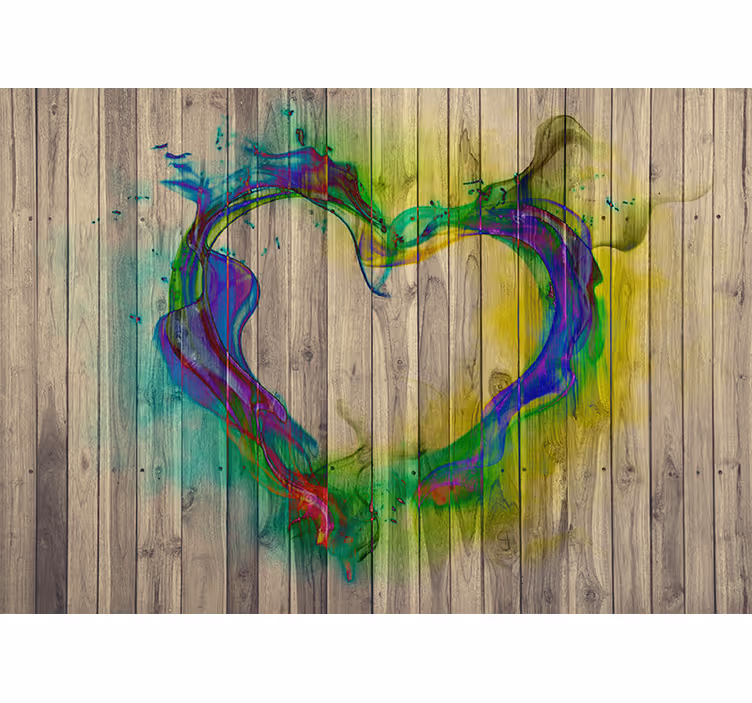 Tapisserie murale amour conception de coeur vibrant - TenStickers