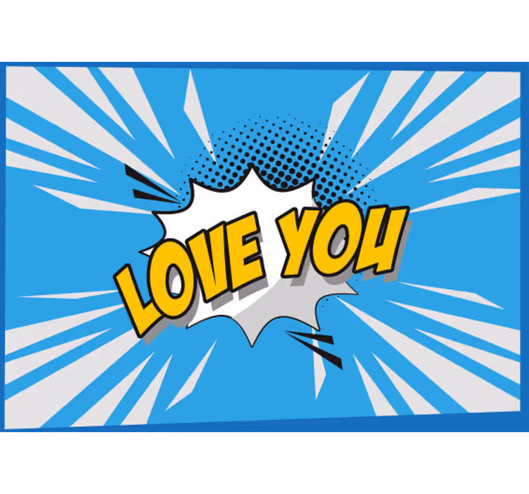 Papier peint mural amour Légende de style bande dessinée - TenStickers