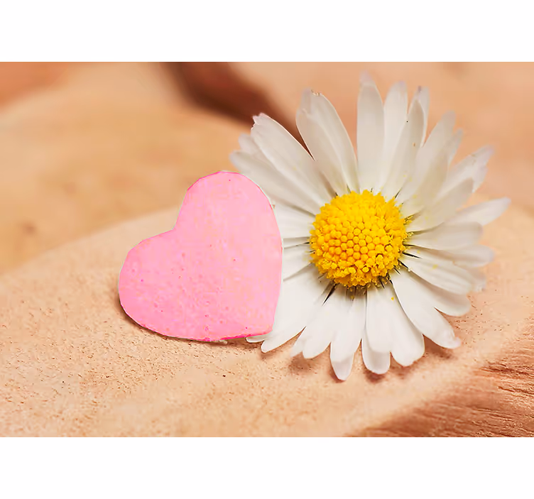 Tapisserie murale amour coeur fleur fleur - TenStickers