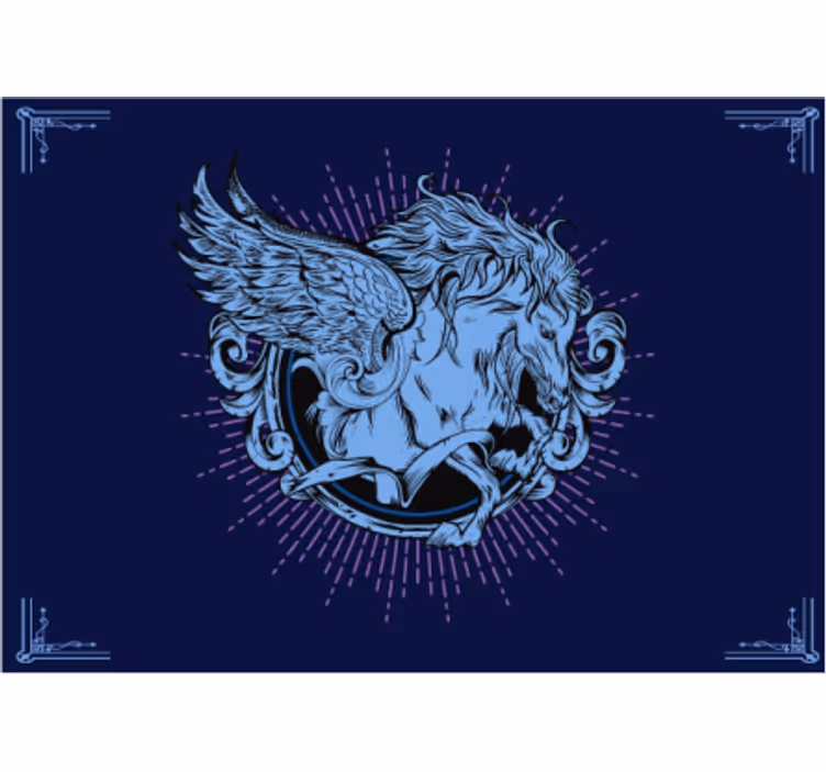 Tapisserie lion emblème du lion ailé - TenStickers