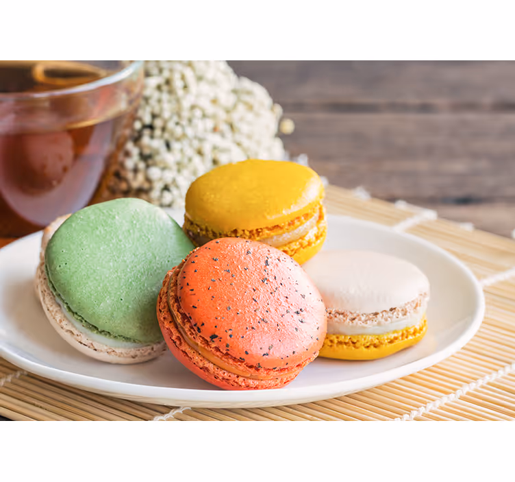 Papier peint cuisine Macarons colorés - TenStickers