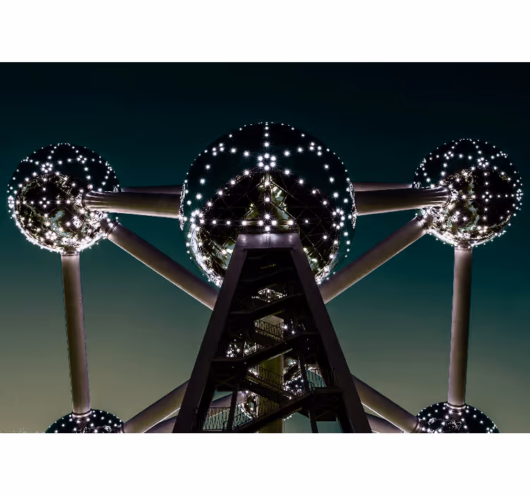 Tapisserie ville structure de l'atomium de bruxelles - TenStickers