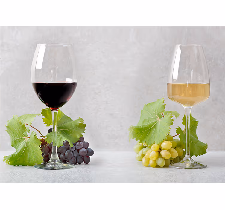 Papier peint cuisine Vin rouge et blanc - TenStickers