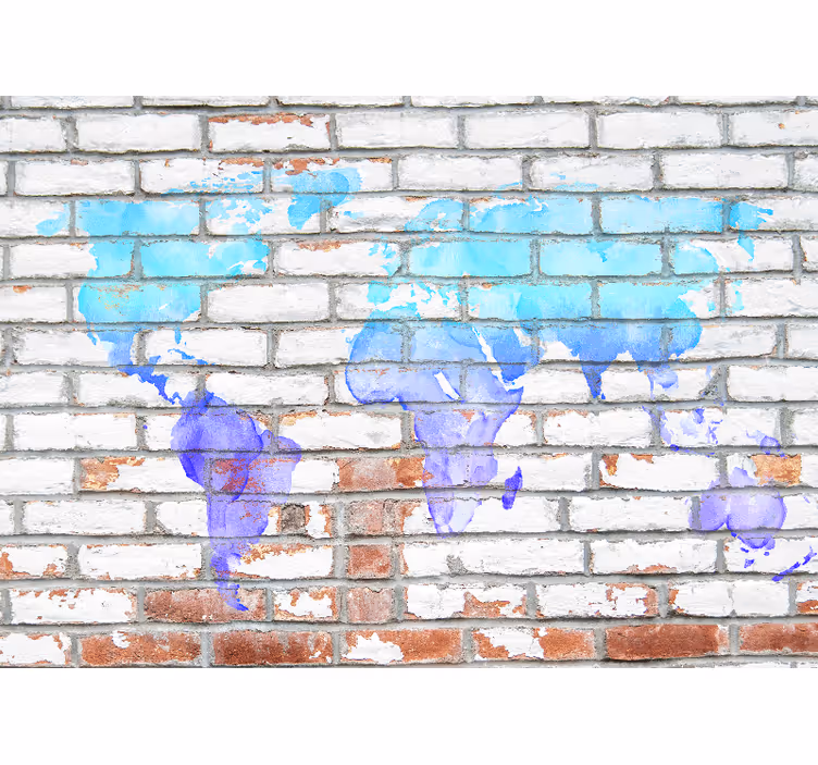 Tapisserie carte du monde éclaboussure - TenStickers