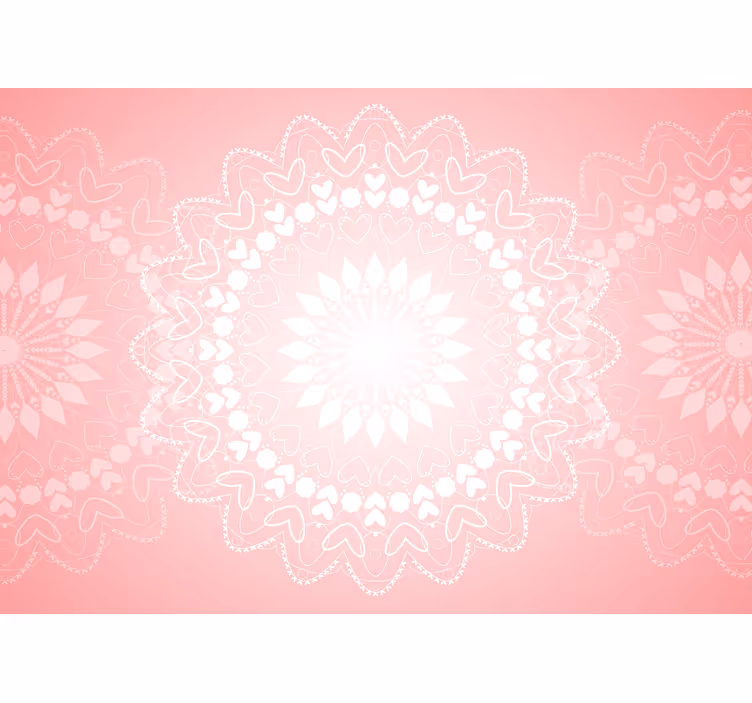 Tapisserie murale amour conception de mandala de coeur - TenStickers