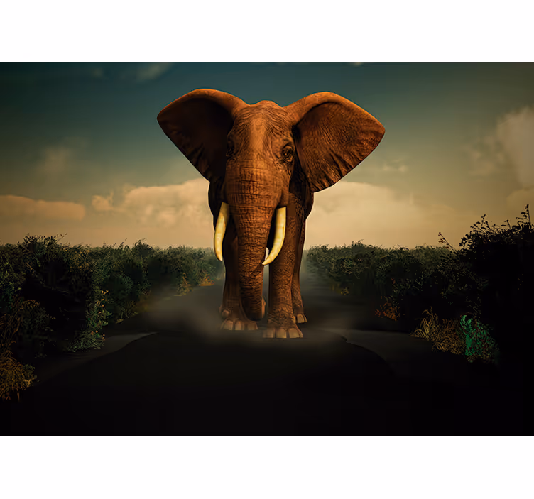 Tapisserie murale animaux Éléphant majestueux - TenStickers