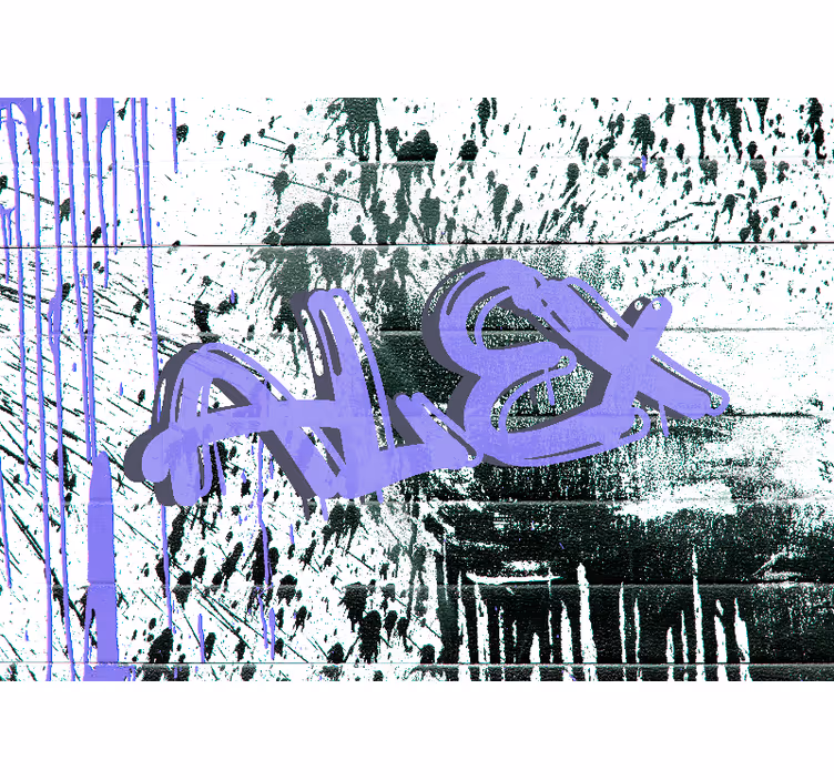 Papier peint mural art urbain Mur de graffiti violet - TenStickers