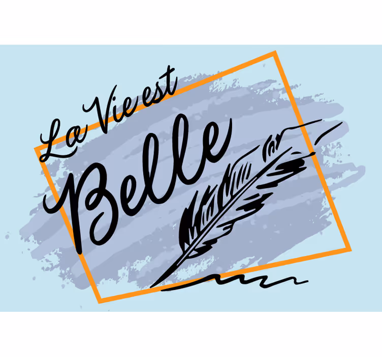 Papier peint mural phrase La vie est belle - TenStickers