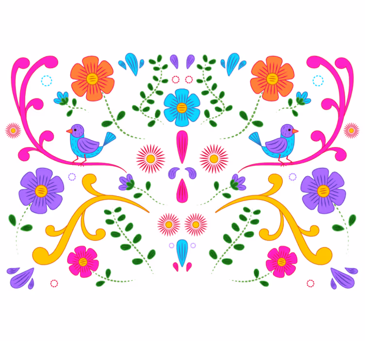Tapisserie autres fleurs motif floral coloré - TenStickers
