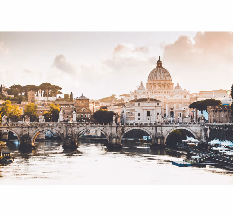 Tapisserie ville architecture romaine historique - TenStickers