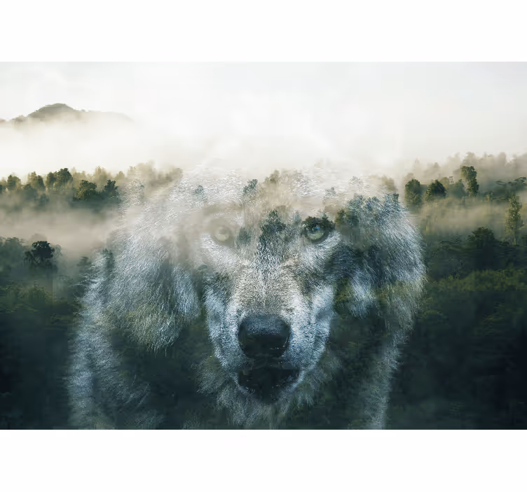 Papier peint nature âme de loup - TenStickers