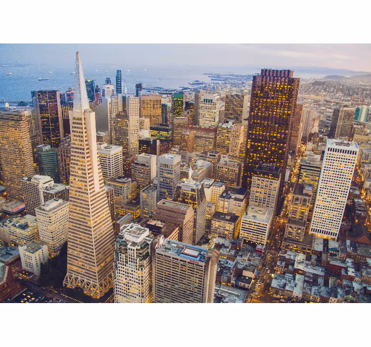 Tapisserie ville san francisco skyline - TenStickers