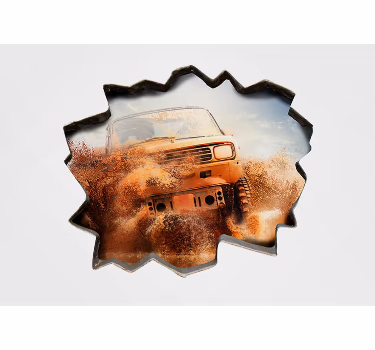 Tapisserie véhicules véhicule tout-terrain rouillé - TenStickers