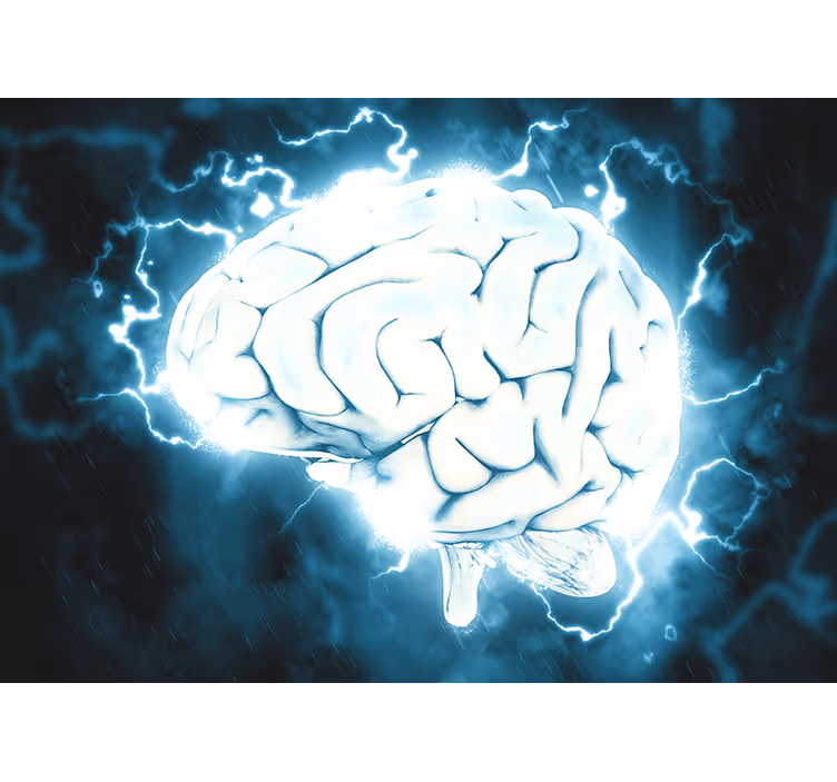 Tapisserie murale art concept de cerveau électrique - TenStickers