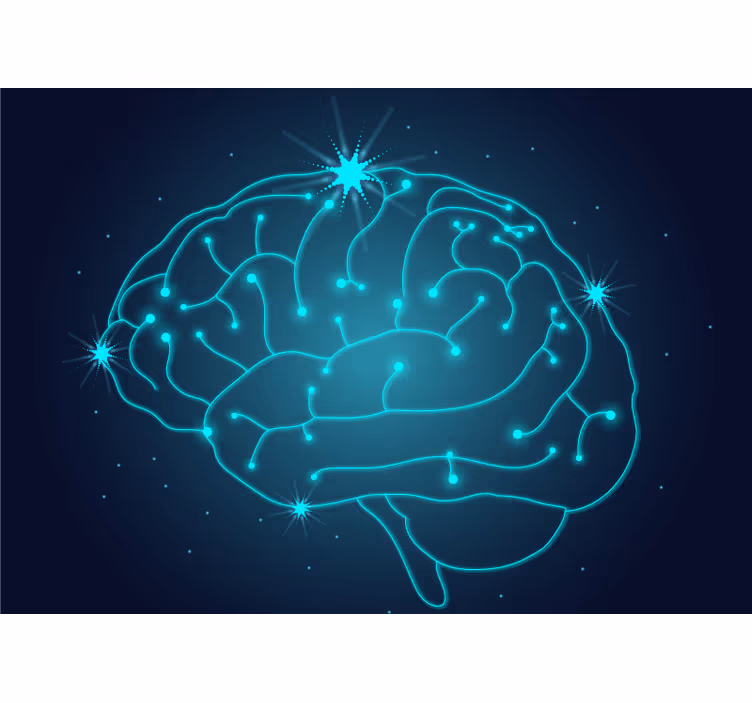 Papier peint moderne Neurones dans le cerveau - TenStickers