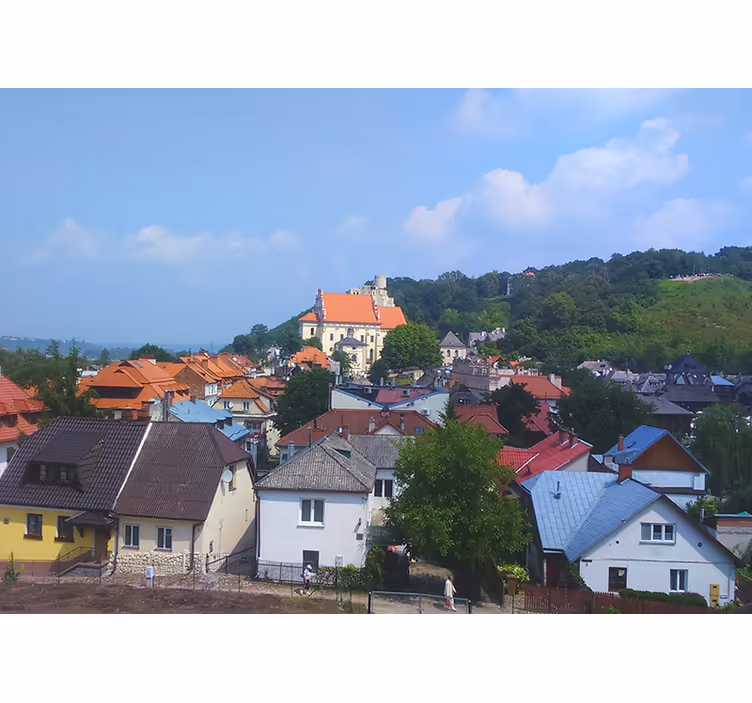 Tapisserie ville charmant village rural - TenStickers