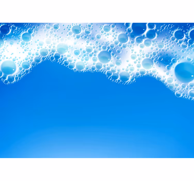 Papier peint salle de bain Bulles de lessive - TenStickers