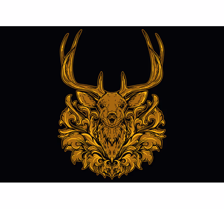 Tapisserie murale animaux portrait de cerf majestueux - TenStickers