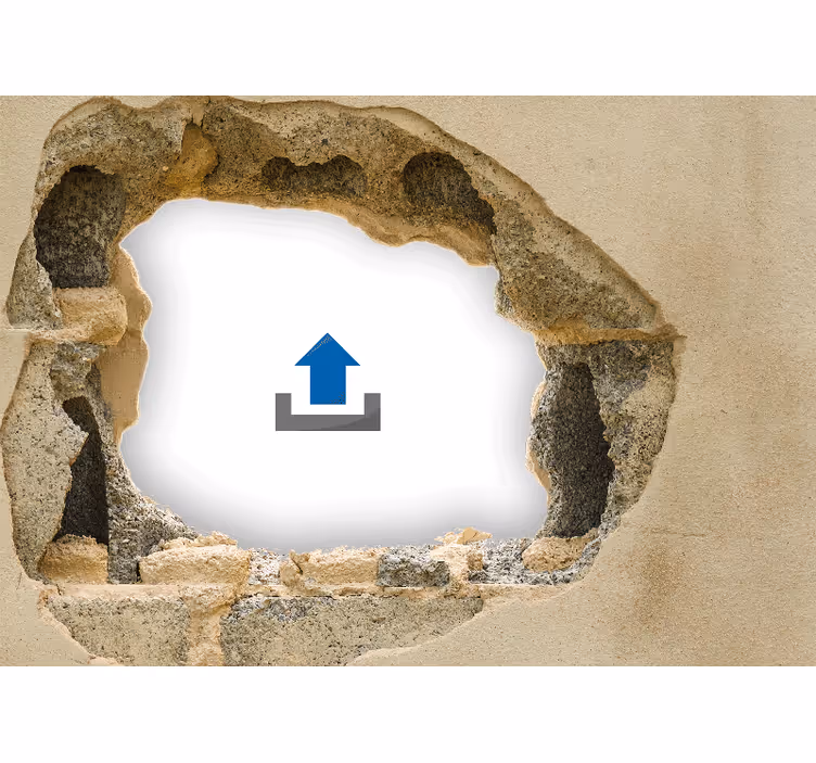 Papier peint 3D Mur cassé photo 3d personnalisable - TenStickers