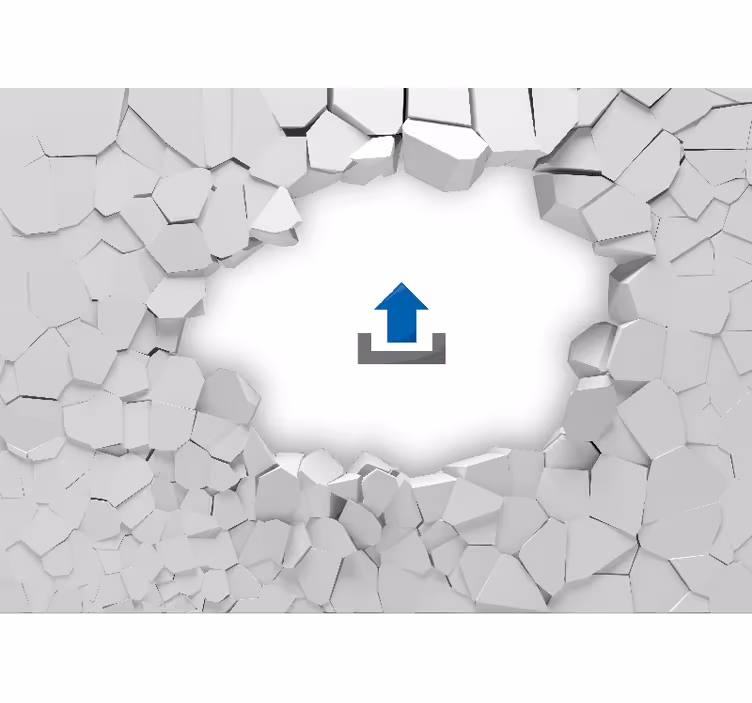 Papier peint 3D Briques 3d mur cassé - TenStickers