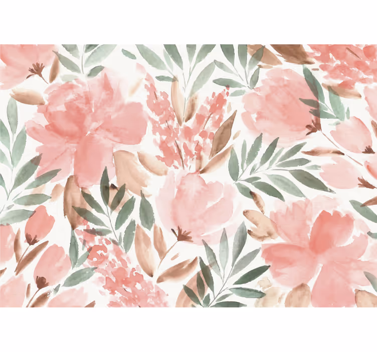 Tapisserie fleur design élégance florale - TenStickers