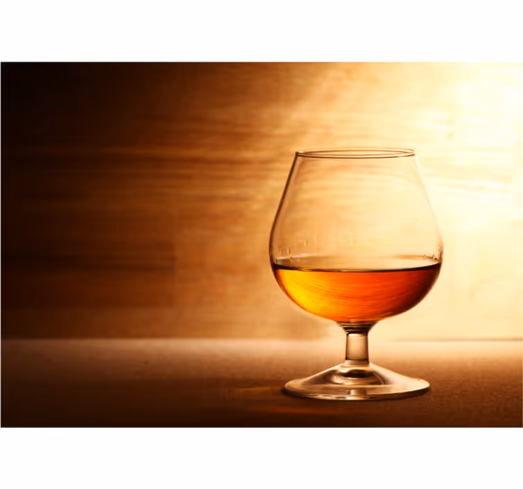 Papier peint vintage Verre de cognac - TenStickers