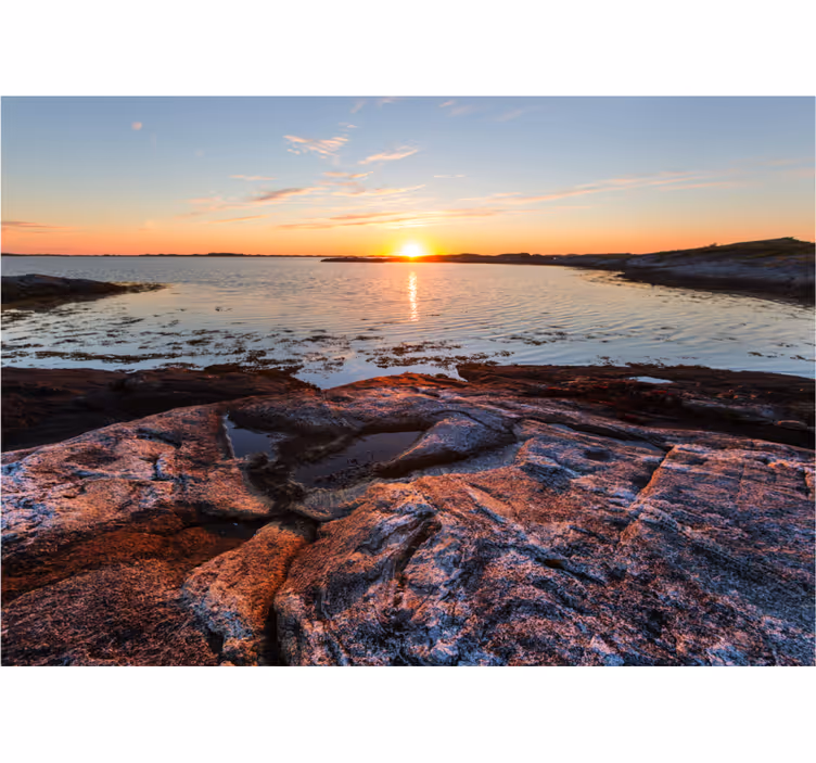 Photo murale Paysage norvégien coucher de solei - TenStickers