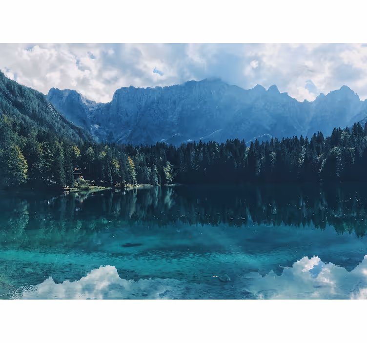 Tapisserie murale paysage Écho des montagnes - TenStickers