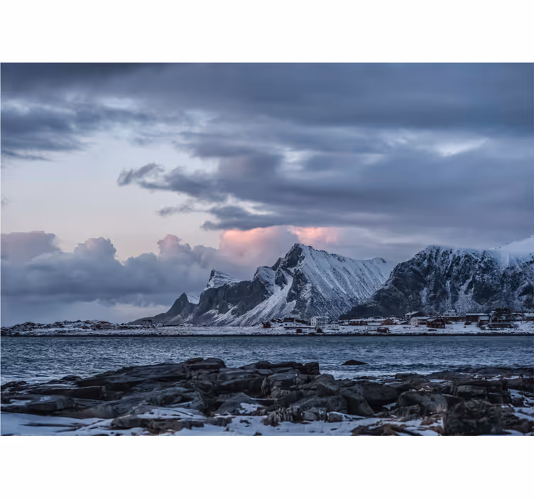 Tapisserie murale paysage crêtes glaciaires - TenStickers